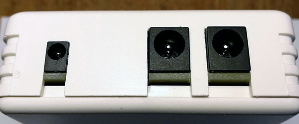 The connectors on the back